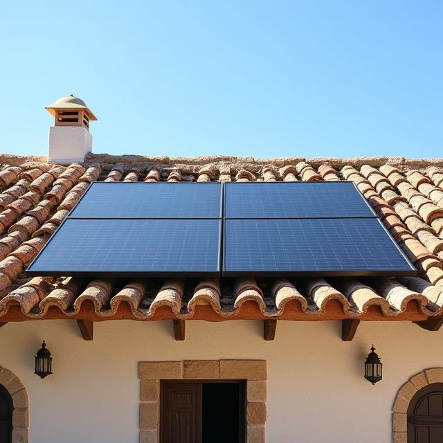 Panneaux solaires sur l'atelier